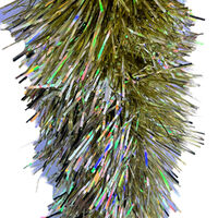 Tinsel 3m Chunky Fine & Mixed Gold 15cm Wide