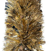 Tinsel 3m Chunky Fine & Mixed Champagne 15cm Wide