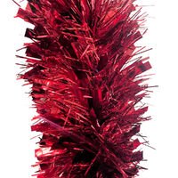 Tinsel 3m Chunky Fine & Mixed Red 15cm Wide