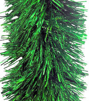 Tinsel 3m Chunky Fine & Mixed Green 15cm Wide