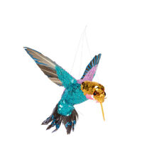 Zanzi Jewel Hanging Hummingbird Turquoise 17cm