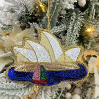Opera House Sequin Tree Decoration 13cm