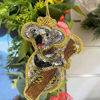 Kimi Koala Sequin Tree Decoration 12cm