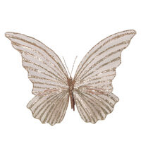 Serena Clip on Butterfly Brown 36cm