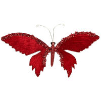 Jamay Velvet Butterfly Red 19cm