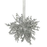 Spike Hanging Bauble Silver 9cm