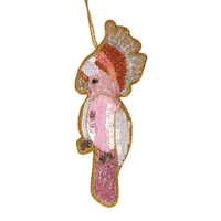 Galah Sequin Hanging Decoration 16cm