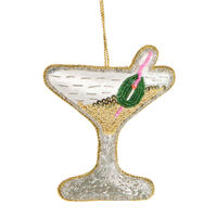 Martini Sequin Hanging Decoration 14cm