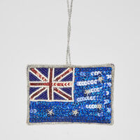 Aussie Flag Forever! Sequin Hanging Decoration 11cm
