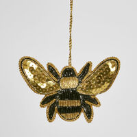 Apis Bee Sequin Hanging Decoration 10cm