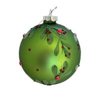 Green Christmas Ball Hanging 10cm