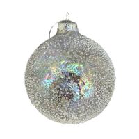 Iridescent Glass Ball Hanging 15cm