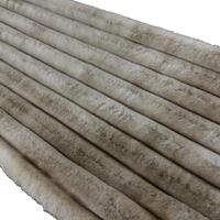 Natural Ribbed Faux Fur Table Runner 180cm