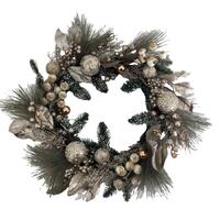 Champagne Leaf Green Wreath 60cm