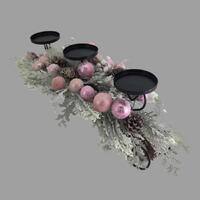 Pink Ball 3 Tier Centrepiece 60cm
