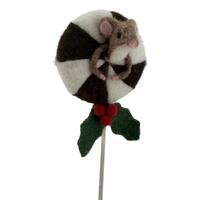 Mouse Brown Lollypop 39cm