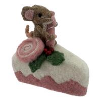 Mouse Pink Cake Slice 13cm