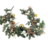 Garland Green Gold White Balls 150cm