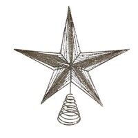 Champagne Star Tree Topper 35cm
