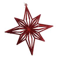 Red Starburst Hanging 17cm