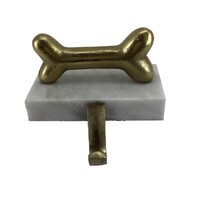 Gold Dog Bone Stocking Hanger 13cm