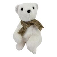 White Sitting Bear Gold  31cm