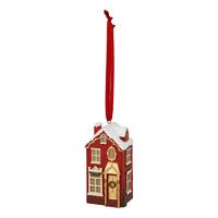 Red Double Storey House Hanging 9cm