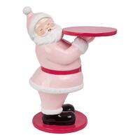 Pink Santa with Butler Tray 44cm