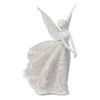 White Lace Standing Angel Left 40cm