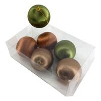 Woodland Balls 6pk Hanging 8cm