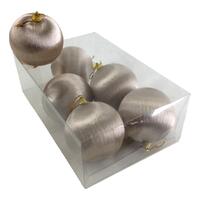 Champagne Silk Ball Hanging 6pk 8cm