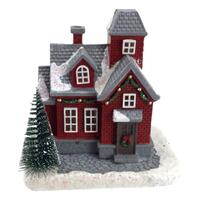 Red House with Tree 12cm
