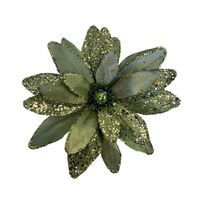 Sage Glitter Poinsettia 30cm