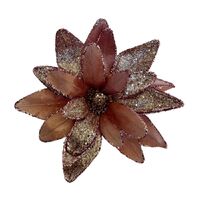 Rose Gold Glitter Poinsettia 30cm