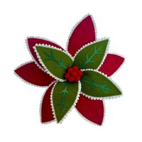 Red Green Poinsettia 36cm