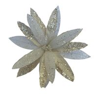 White Poinsettia 34cm
