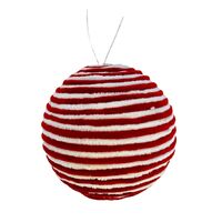 Red White Ball Hanging 16cm