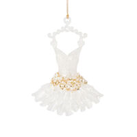 Ballet Dress Pearl Gold Hanging 13cm