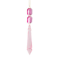 Jewel Drop Narrow Pink Hanging 18cm
