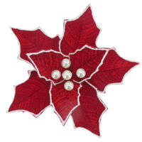Poinsettia Red w. Champagne Pearls 24cm