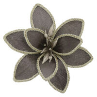 Poinsettia Brown Rope Edge 19cm