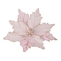 Poinsettia Pink Glitter Edge 26cm