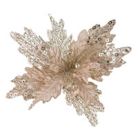 Poinsettia Champagne Two-tone Glitter 41cm