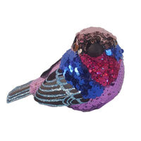 Sequin Sparrow Blue Purple 16cm