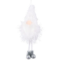 Fabric White Hanging Gnome 20cm