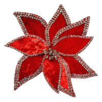 Braid Edge Poinsettia Red 23cm