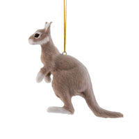 Faux Fur Grey Kangaroo Hanging 10cm