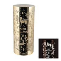 Electro LED Christmas Pillar Champagne Large 25cm