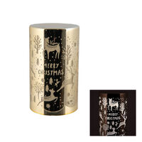 Electro LED Christmas Pillar Champagne Small 20cm