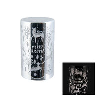 Electro LED Christmas Pillar Silver Small 20cm